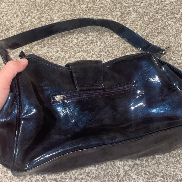 Midnight Blue Patent Leather | Y2K Shoulder Purse - Picture 6 of 13